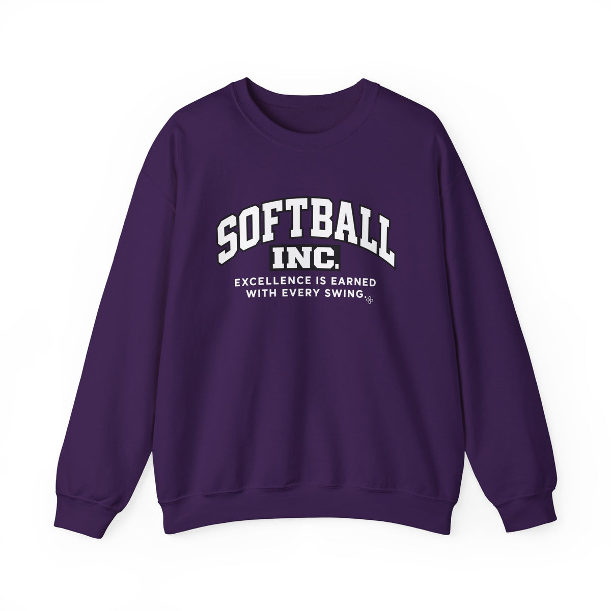 Softball Inc. Sweatshirt | Excellence Is Earned With Every Swing | Softball Gildan Crewneck
