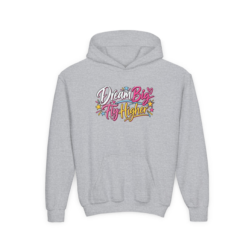 Dream Big Fly Higher Youth Hoodie | Gymnast Gift | Girls Gymnastics Youth Hoodie