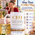 Personalized CEO Mug, Female Entrepreneur Gift, Custom Business Owner 15 oz Coffee Mug - Making It Happen.  Figuring It Out As I Go.