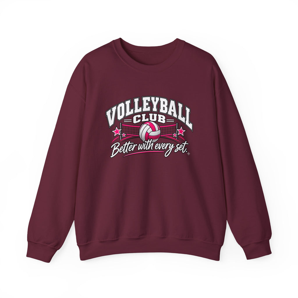 Volleyball Club Sweatshirt | Better With Every Set | Volleyball Gildan Crewneck