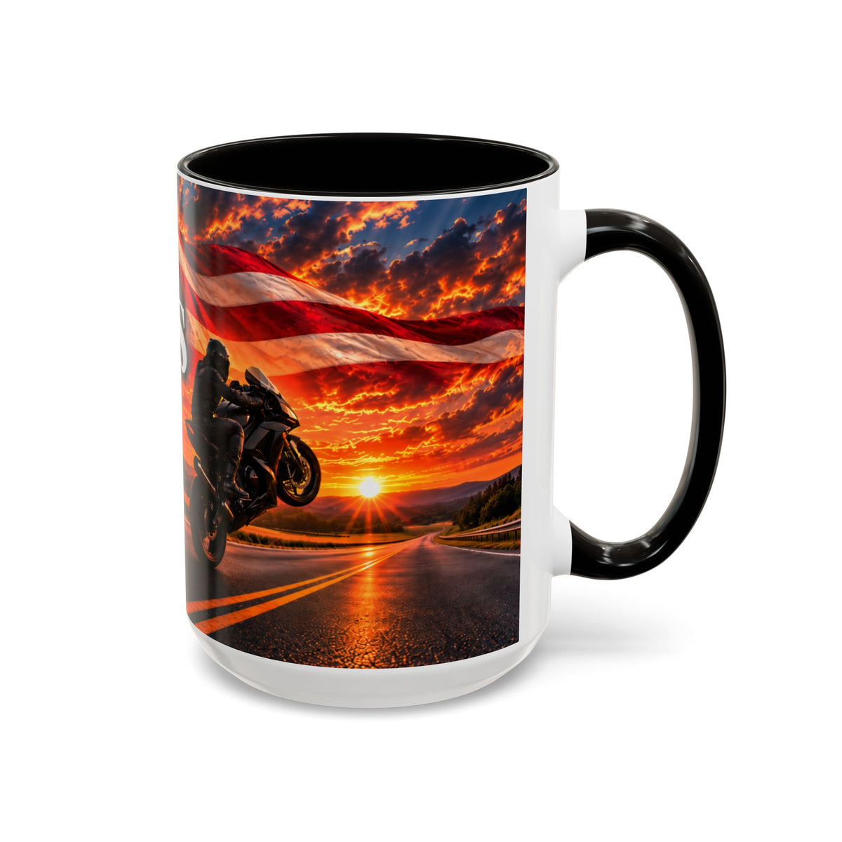 Fearless - Fear May Speak, But It No Longer Decides | 15 oz Motorcycle Wheelie Mug, Coffee Cup