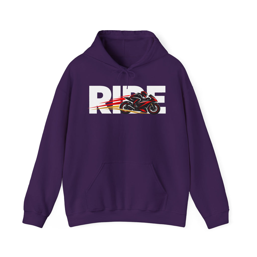RIDE Sport Bike Hoodie | Sport Bike Rider Graphic | Gildan Hoodie