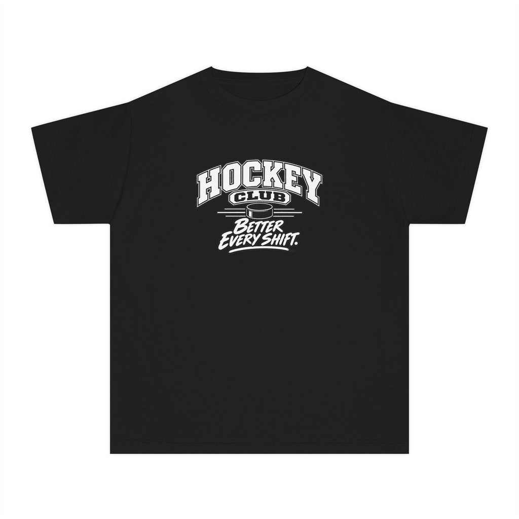 Hockey Club Youth T-Shirt | Better Every Shift | Kids Hockey Comfort Colors Youth Tee