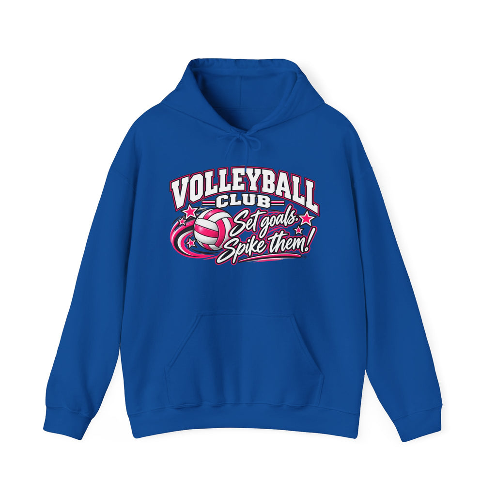 Volleyball Club Hoodie | Set Goals, Spike Them | Volleyball Gildan Hoodie