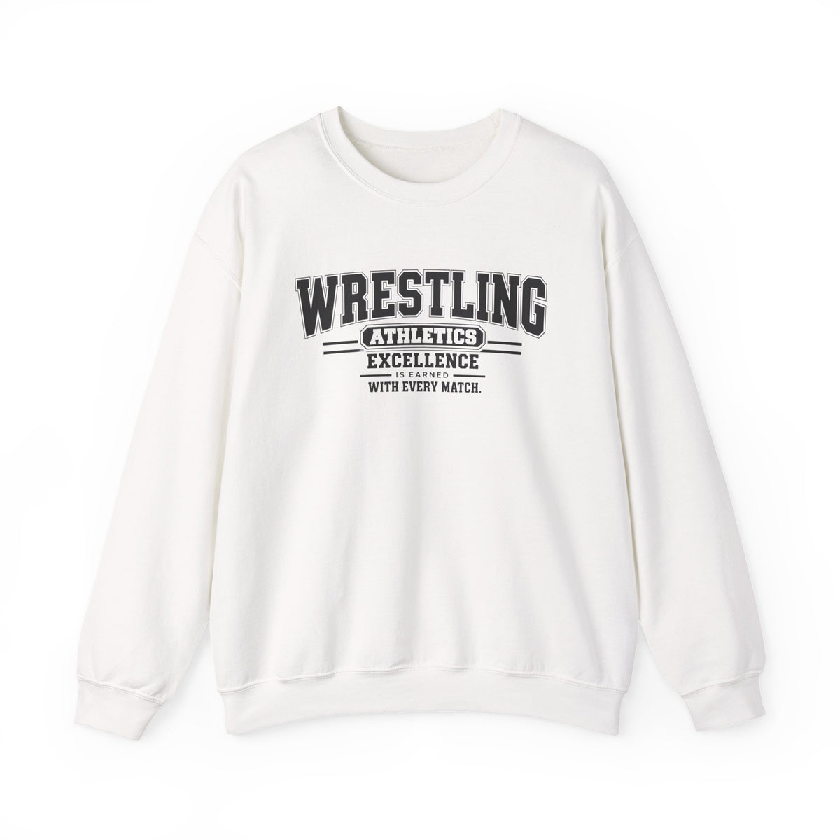 Wrestling Athletics Sweatshirt | Excellence Is Earned With Every Match | Wrestling Gildan Crewneck