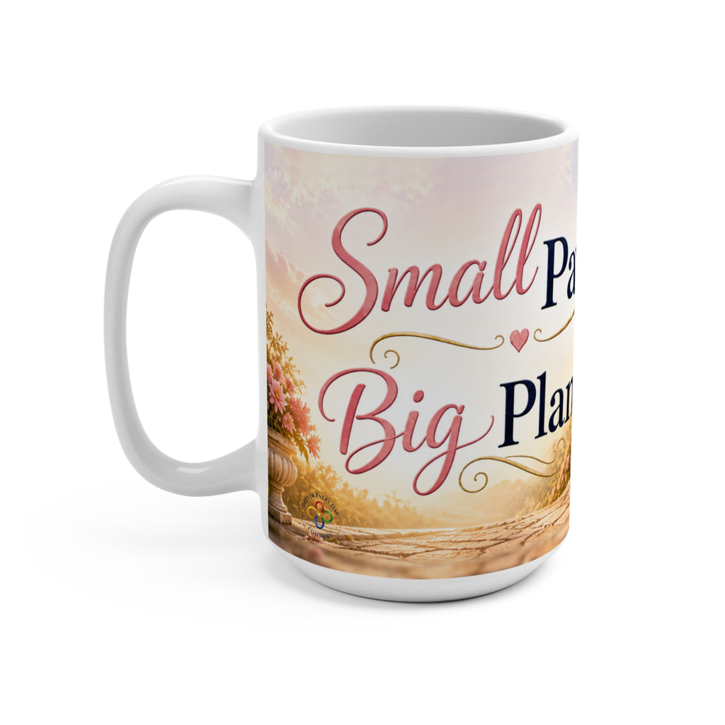 Small Paws Big Plans - 15 oz Funny Dog Mug, Coffee Cup