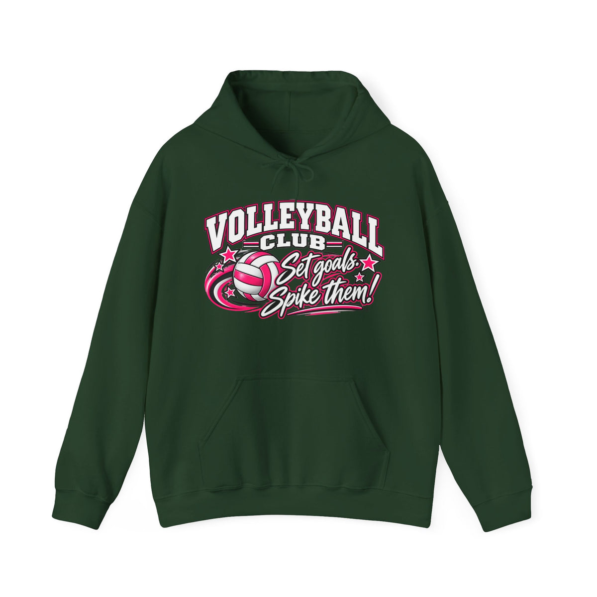 Volleyball Club Hoodie | Set Goals, Spike Them | Volleyball Gildan Hoodie