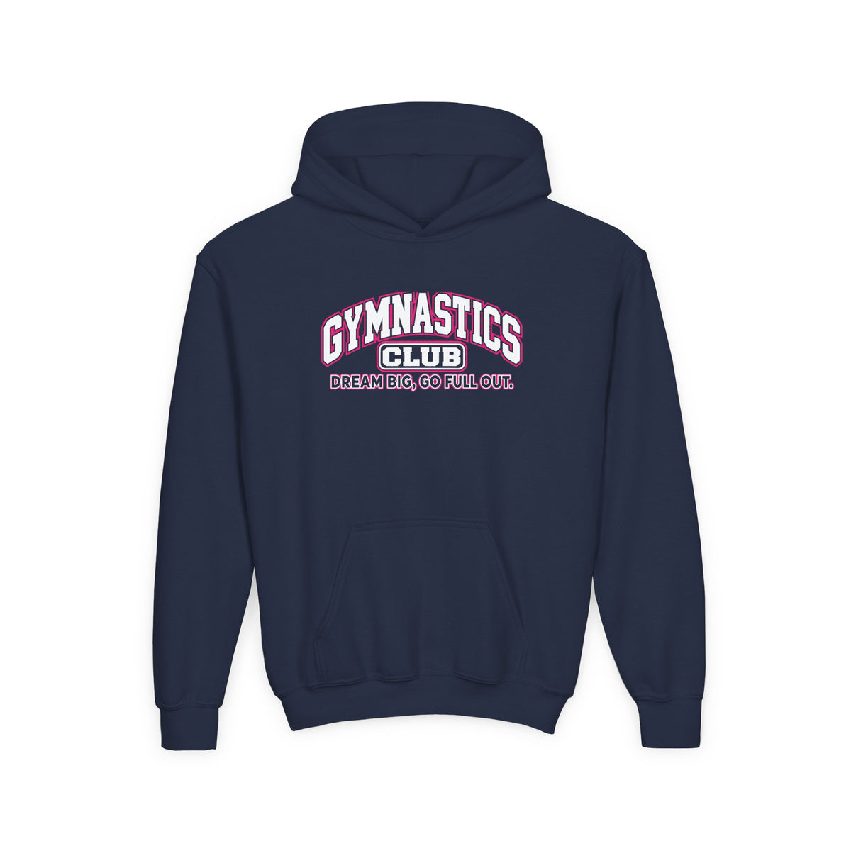 Gymnastics Club Youth Hoodie | Dream Big, Go Full Out | Girls Gymnastics Youth Hoodie