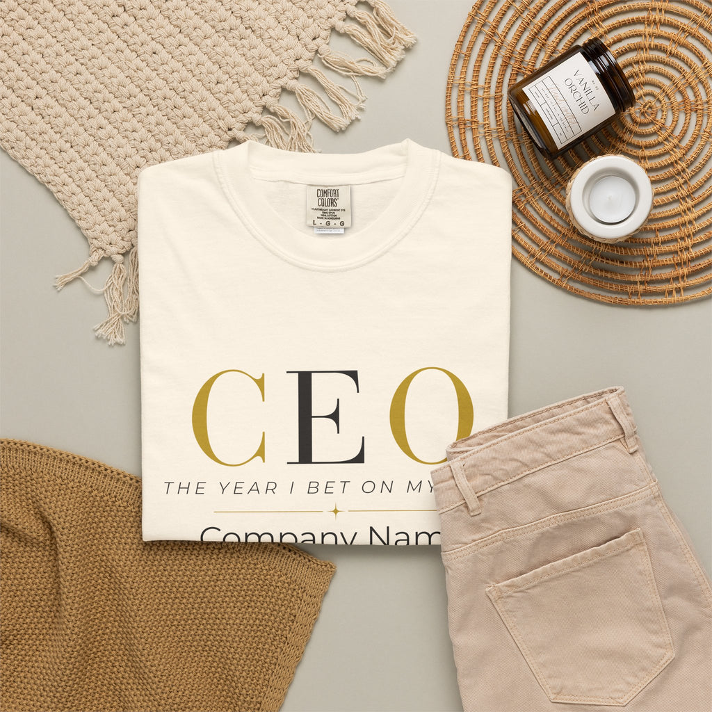 Personalized CEO T-shirt - Custom Business Owner Tee - Business Gift - The Year I Bet On Myself