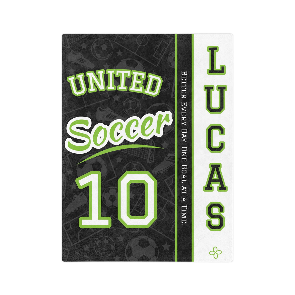 Personalized Soccer Blanket - Varsity Split Design | Custom Team Name, Number or Class Year & Player Name | Soccer Player, Senior Night Gift | Plush Throw