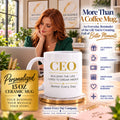 Personalized CEO Mug, Female Entrepreneur Gift, Custom Business Owner 15 oz Coffee Mug - Building the Life I Used to Dream About.
