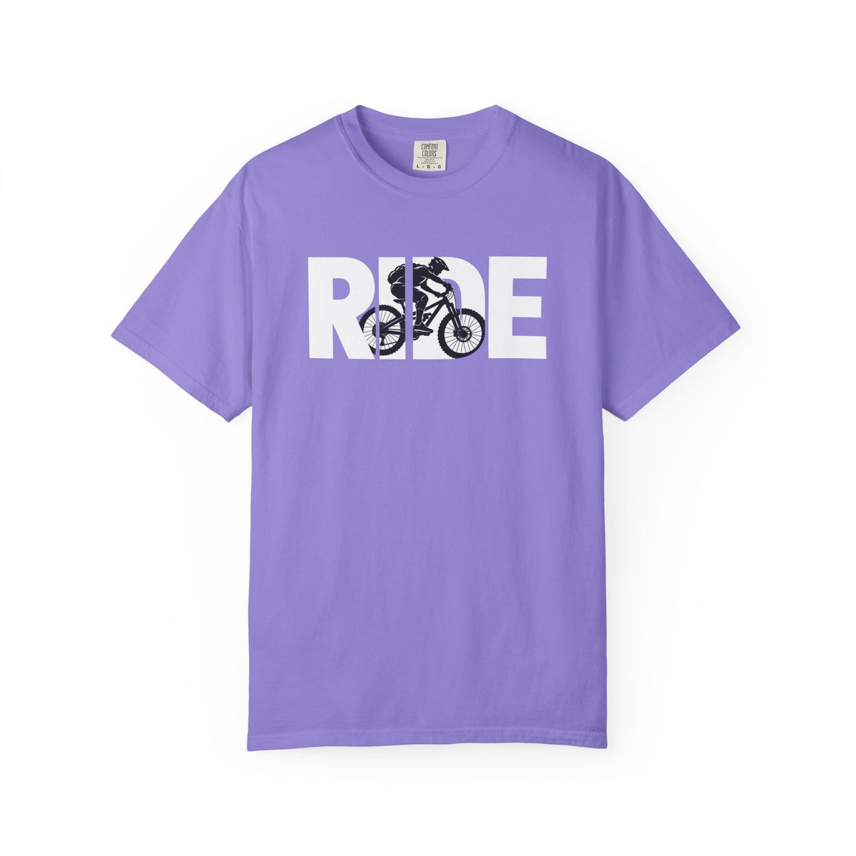 RIDE Mountain Bike T-Shirt | Mountain Biker Graphic | Comfort Colors Tee