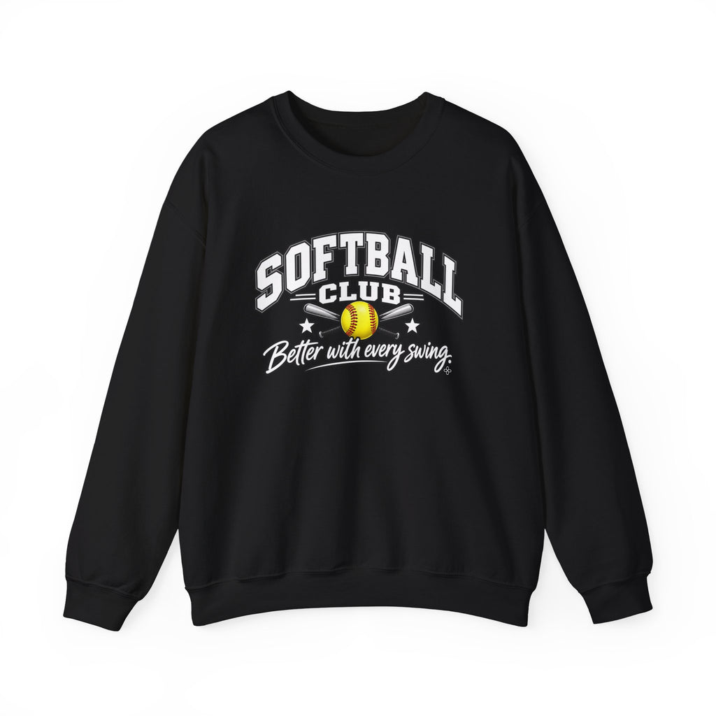 Softball Club Sweatshirt | Better With Every Swing | Softball Gildan Crewneck