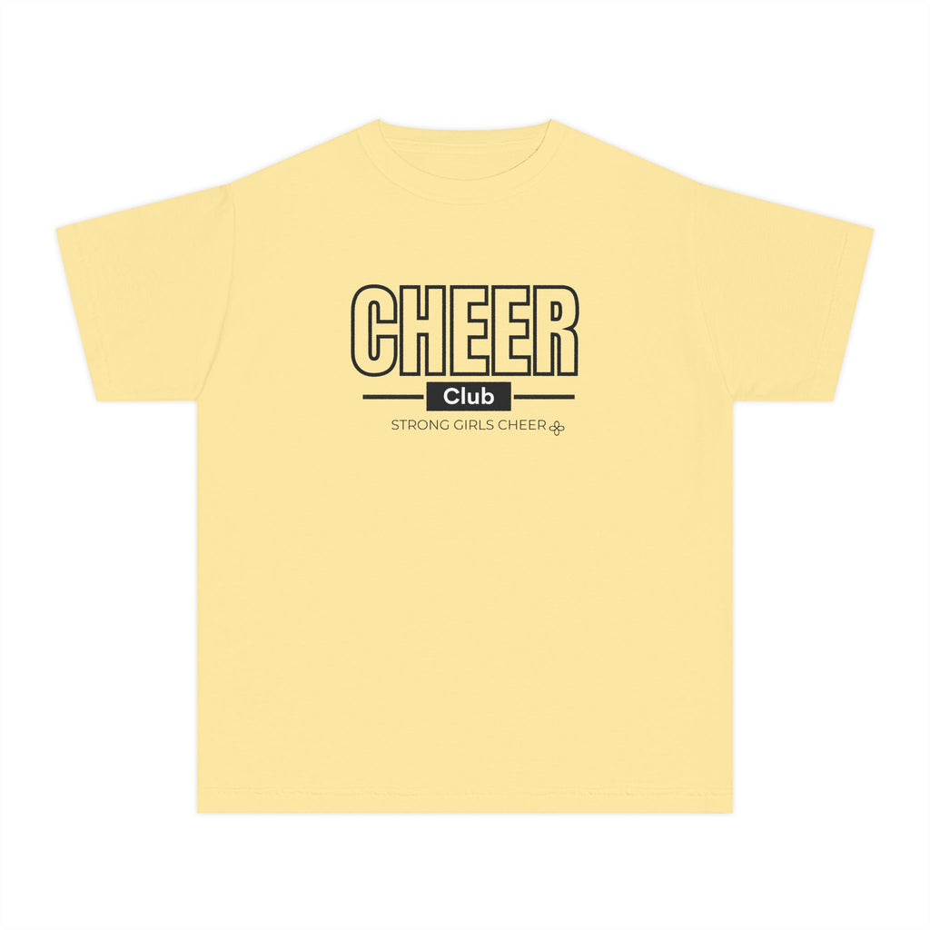 Cheer Club Youth T-Shirt | Strong Girls Cheer | Girls Cheer Comfort Colors Youth Tee