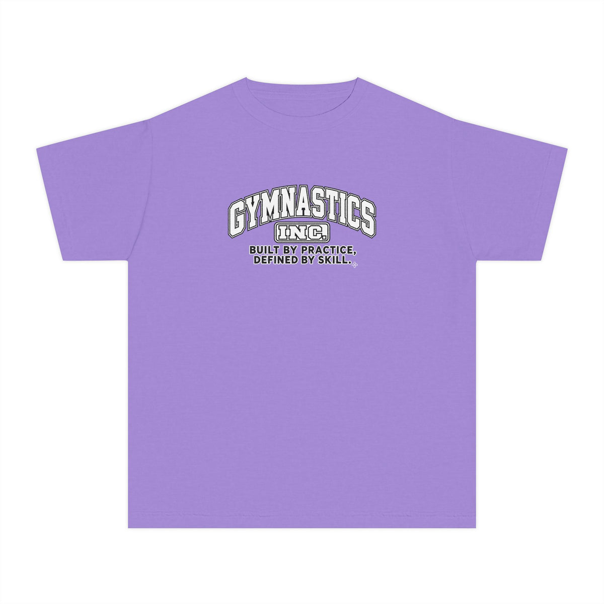 Gymnastics Inc. Youth T-Shirt | Built by Practice, Defined by Skill | Girls Gymnastics Comfort Colors Youth Tee