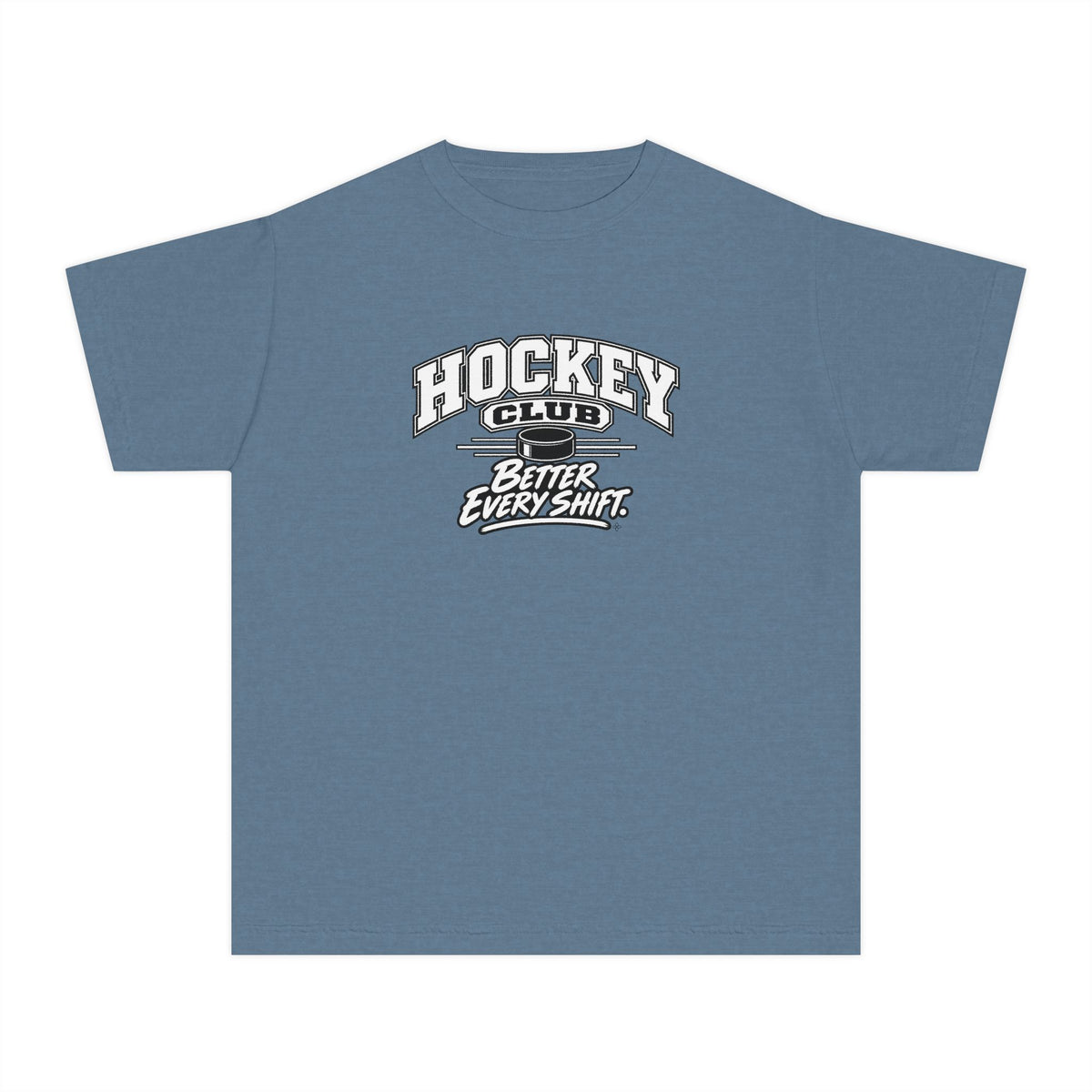 Hockey Club Youth T-Shirt | Better Every Shift | Kids Hockey Comfort Colors Youth Tee