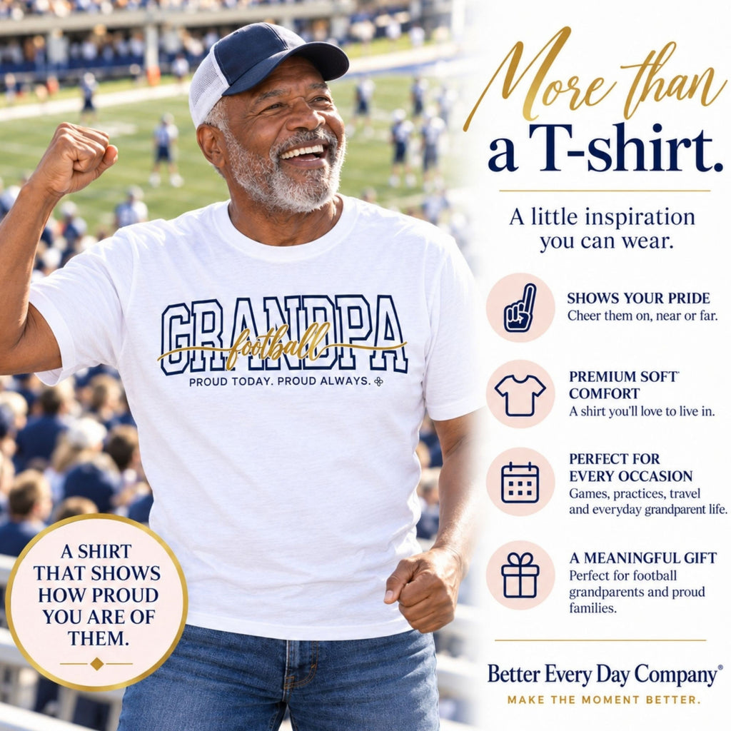 FOOTBALL Grandpa Shirt - Proud Today. Proud Always. | Choose Your Team Color | Comfort Colors Tee
