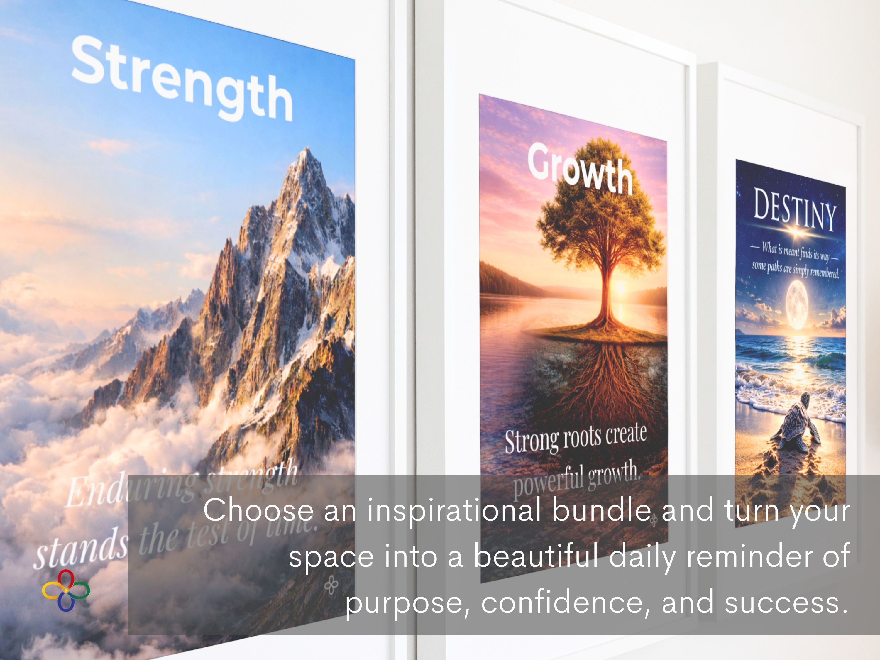 Strength - Mountain Inspirational Poster Print, Quote Poster, Motivational Nature Wall Art (Digital Download) Wallart