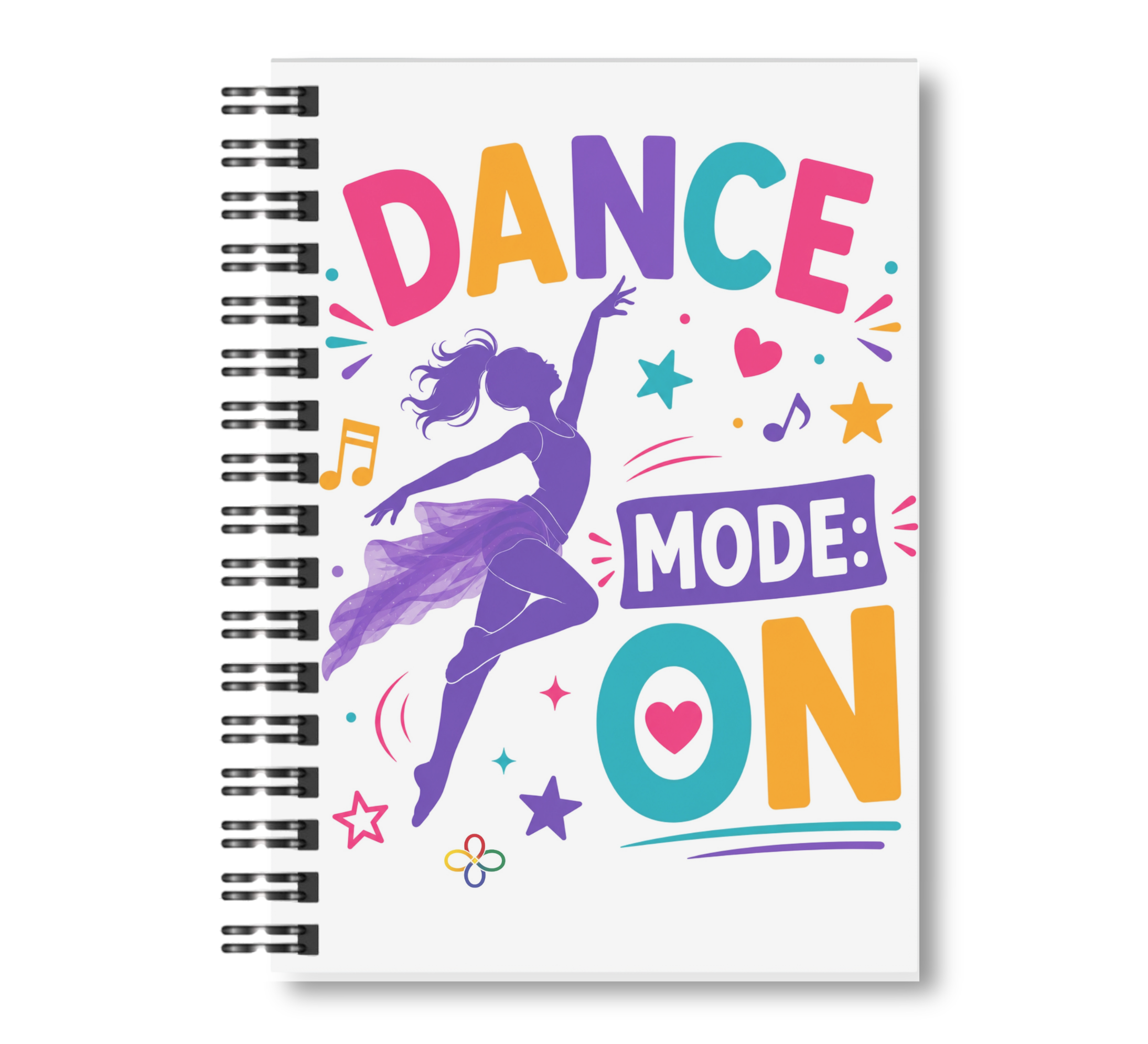 Dance Notebook - 10 CHOICES - 8.5"x11" Wide Ruled Blank Notebook, Spiral Bound