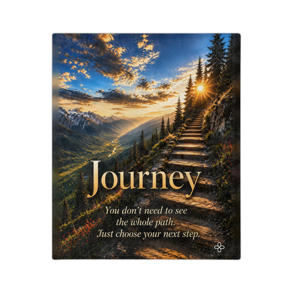 Journey Motivational Blanket | Inspirational Quote Plush Throw Blanket | Uplifting Gift | Better Every Day