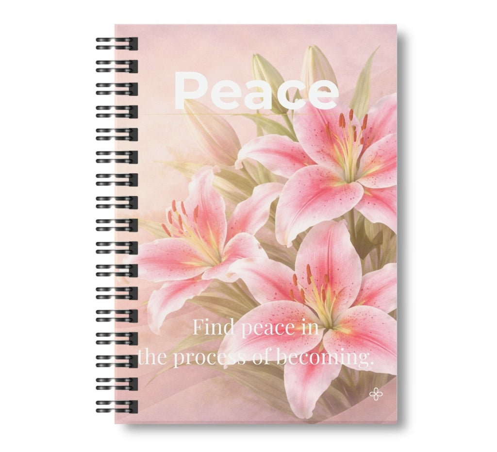Peace, Inspirational Journal, 6"x9" College Ruled Motivational Blank Notebook, Paperback, Hardcover, Spiral Bound