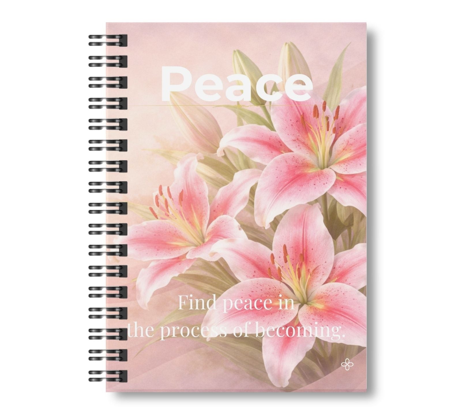 Peace, Inspirational Journal, 6"x9" College Ruled Motivational Blank Notebook, Paperback, Hardcover, Spiral Bound