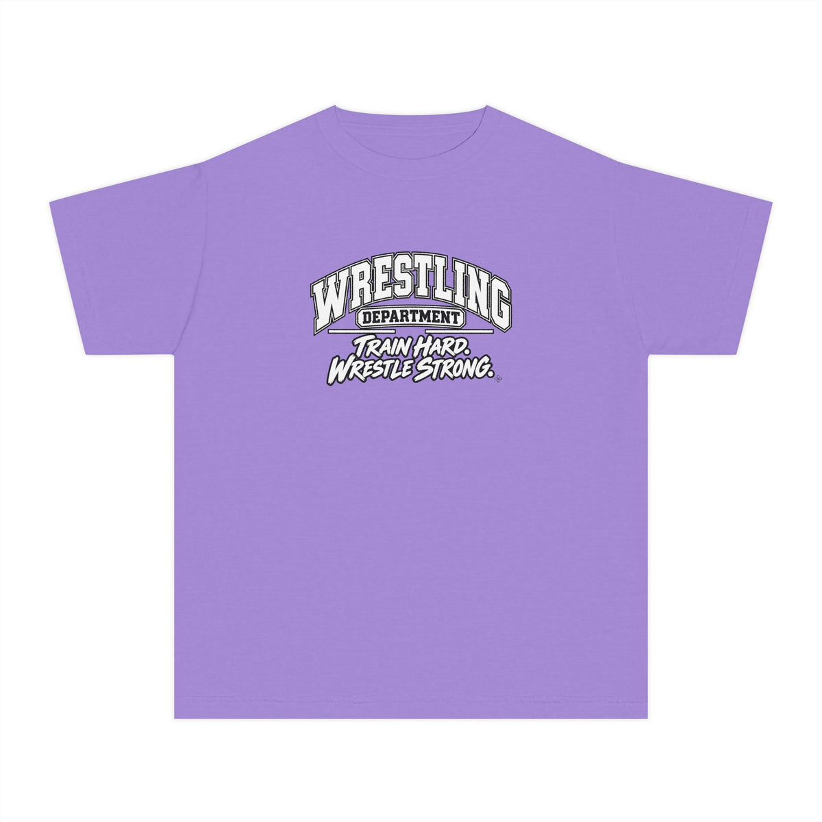 Wrestling Department Youth T-Shirt | Train Hard, Wrestle Strong | Kids Wrestling Comfort Colors Youth Tee