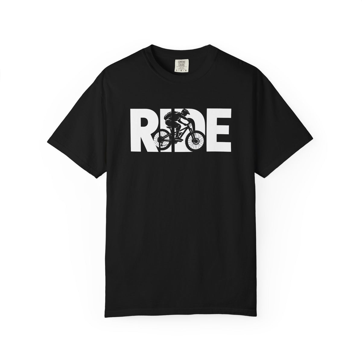 RIDE Mountain Bike T-Shirt | Mountain Biker Graphic | Comfort Colors Tee