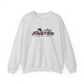 Faster Every Day Checkered Flag Logo Sweatshirt | Motorcycle Racing Gift | Gildan Crewneck Sweatshirt