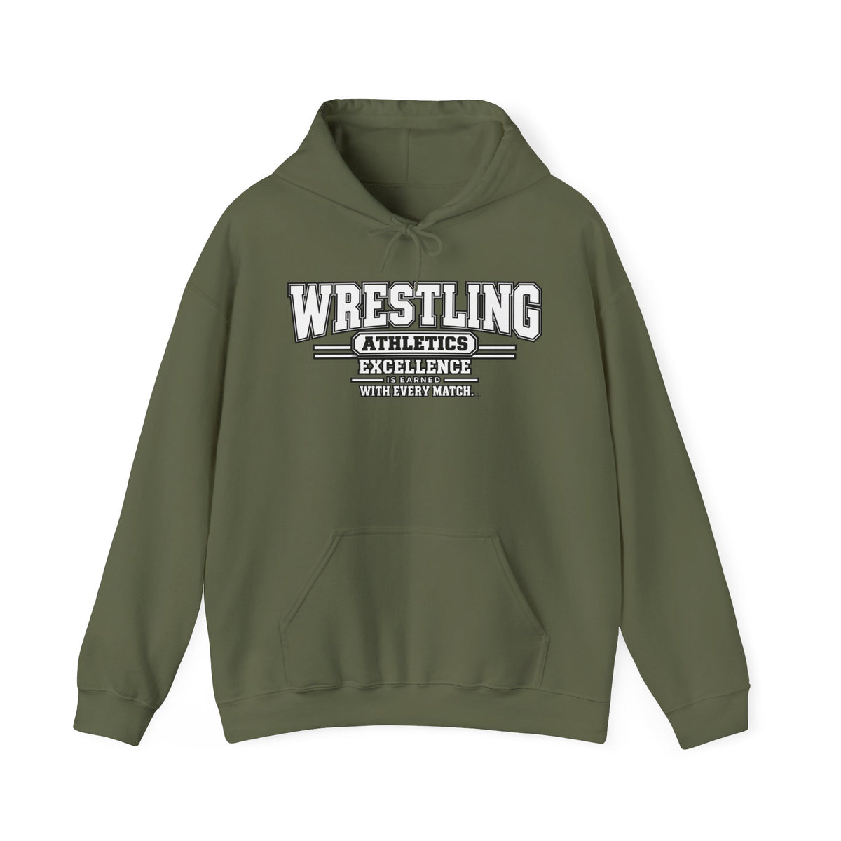 Wrestling Athletics Hoodie | Excellence Is Earned With Every Match | Wrestling Gildan Hoodie