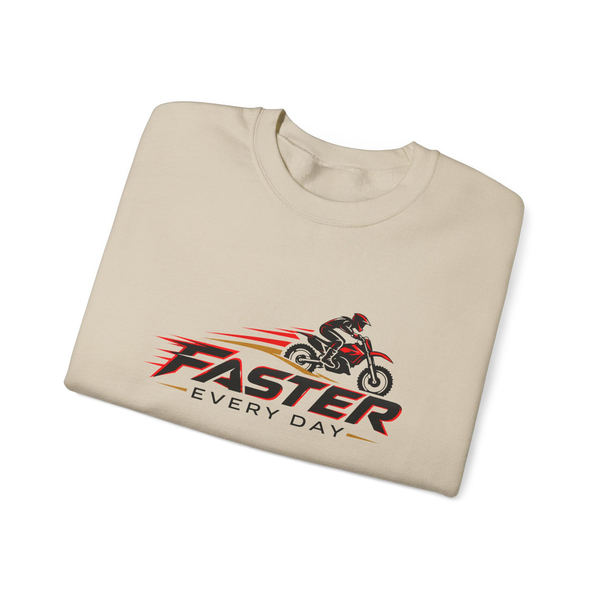 Faster Every Day Dirt Bike Logo Sweatshirt | Motocross Gift | Gildan Crewneck Sweatshirt