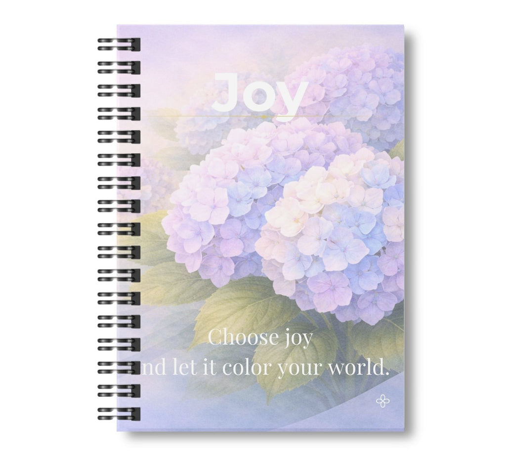 Joy, Inspirational Journal, 6"x9" College Ruled Motivational Blank Notebook, Paperback, Hardcover, Spiral Bound
