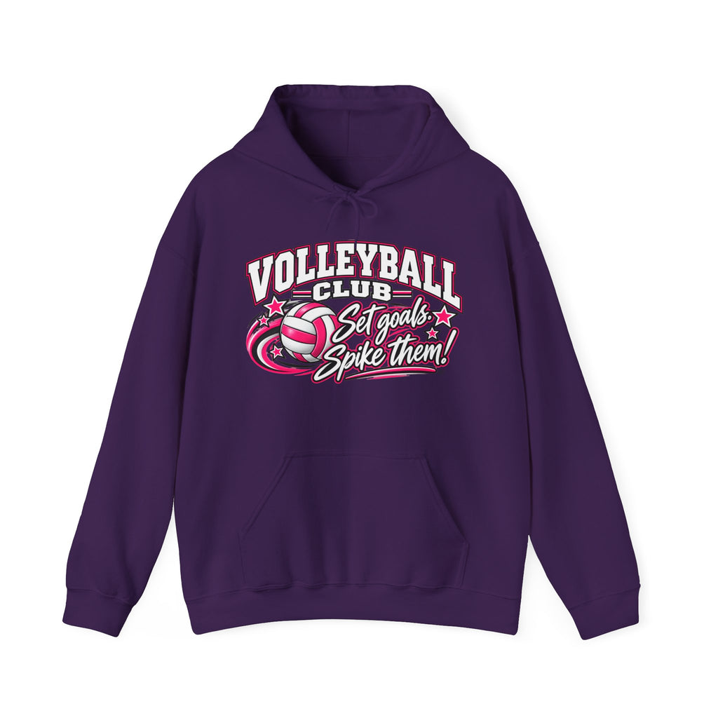 Volleyball Club Hoodie | Set Goals, Spike Them | Volleyball Gildan Hoodie