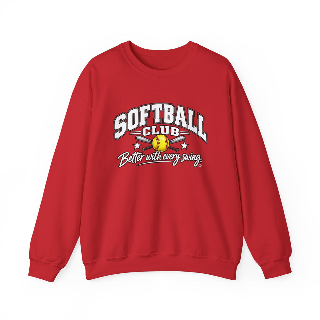 Softball Club Sweatshirt | Better With Every Swing | Softball Gildan Crewneck