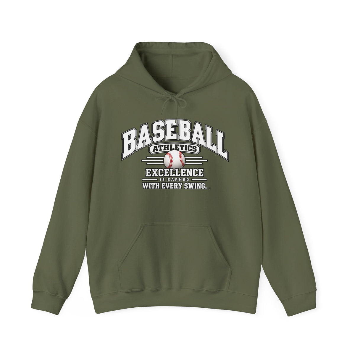 Baseball Athletics Hoodie | Excellence Is Earned With Every Swing | Baseball Gildan Hoodie