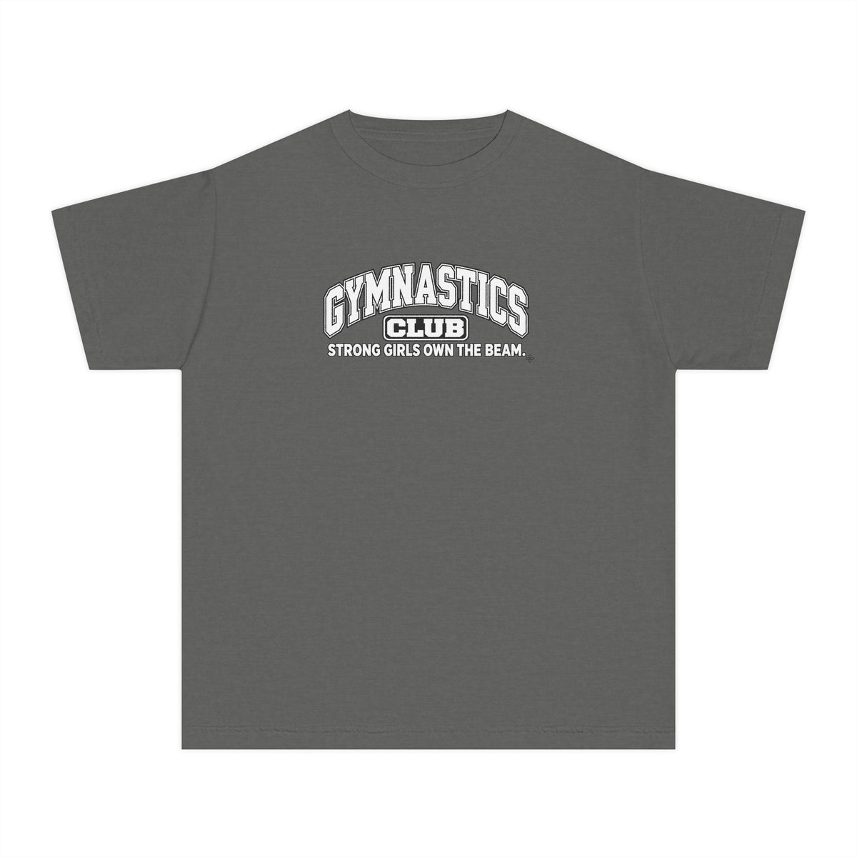 Gymnastics Club Youth T-Shirt | Strong Girls Own the Beam | Girls Gymnastics Comfort Colors Youth Tee