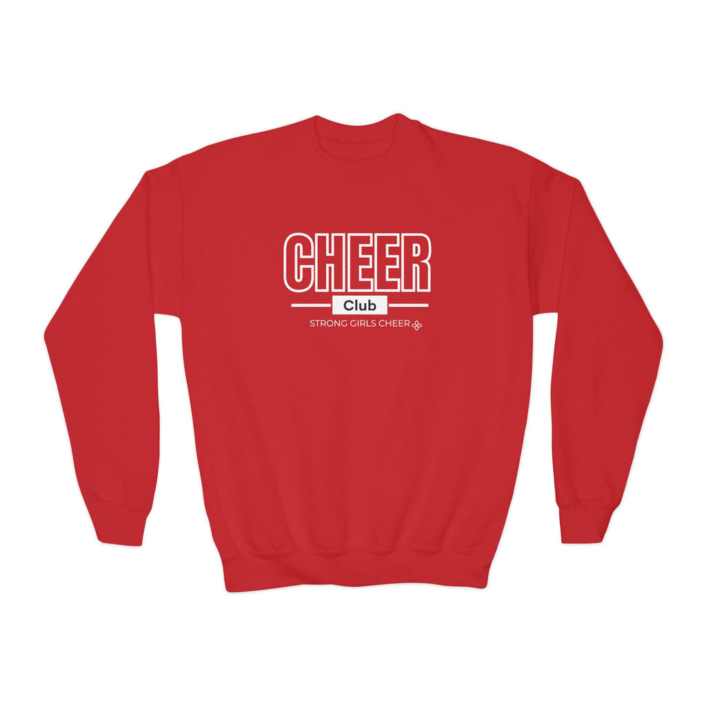 Cheer Club Youth Sweatshirt | Strong Girls Cheer | Girls Cheer Youth Crewneck