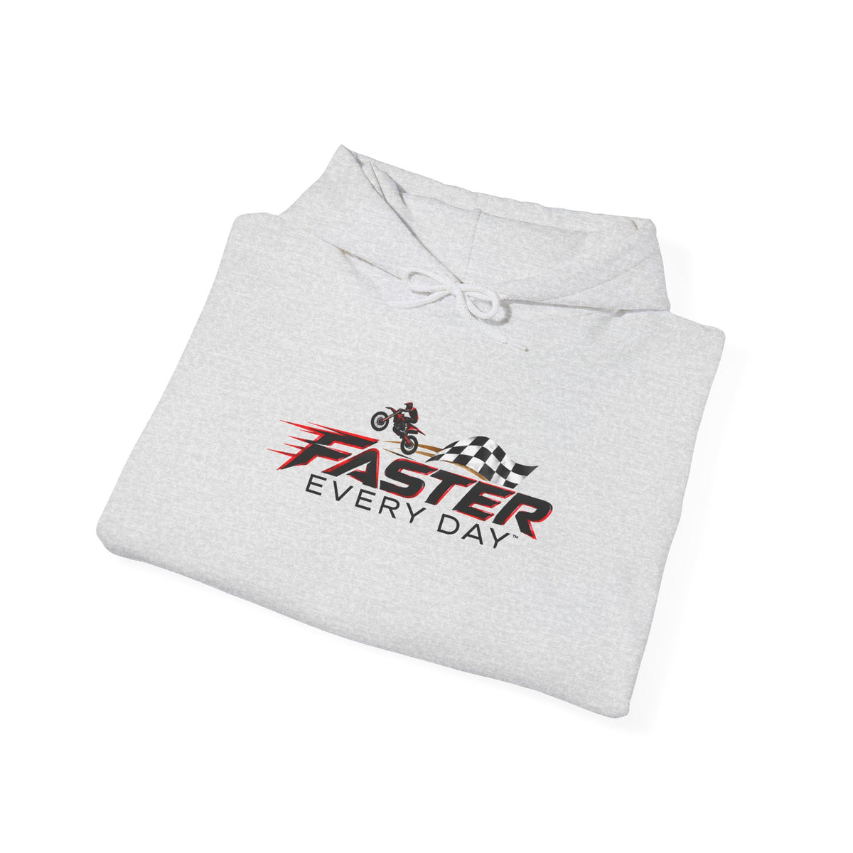 Faster Every Day Dirt Bike Checkered Flag Logo Hoodie | Motocross Gift | Gildan Hoodie