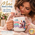 A Little Mischief Keeps Life Interesting - 15 oz Funny Cat Mug, Coffee Cup