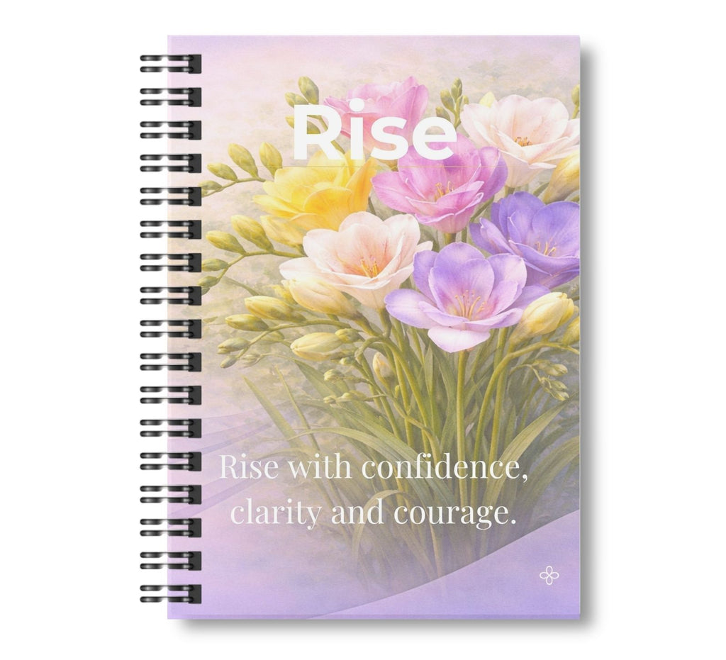 Rise, Inspirational Journal, 6"x9" College Ruled Motivational Blank Notebook, Paperback