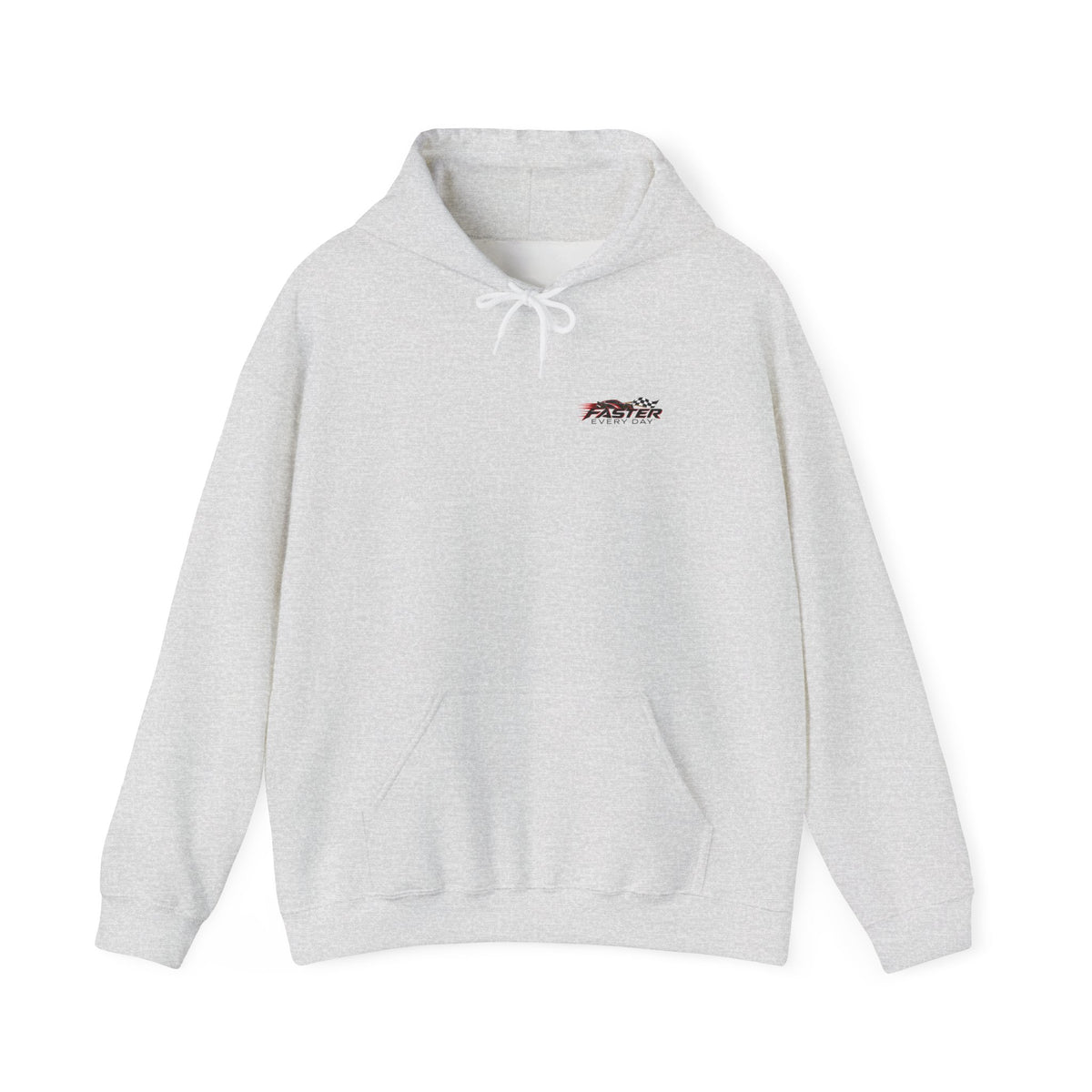 Faster Every Day Stock Car Racing Hoodie | Driven to Be Better | Front Logo and Back Print | Gildan Hoodie