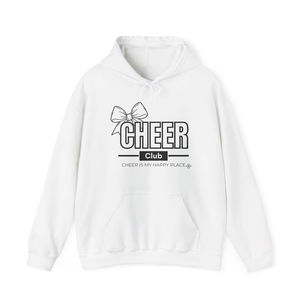 Cheer Club Bow Hoodie | Cheer Bow, Cheer Is My Happy Place | Cheer Gildan Hoodie