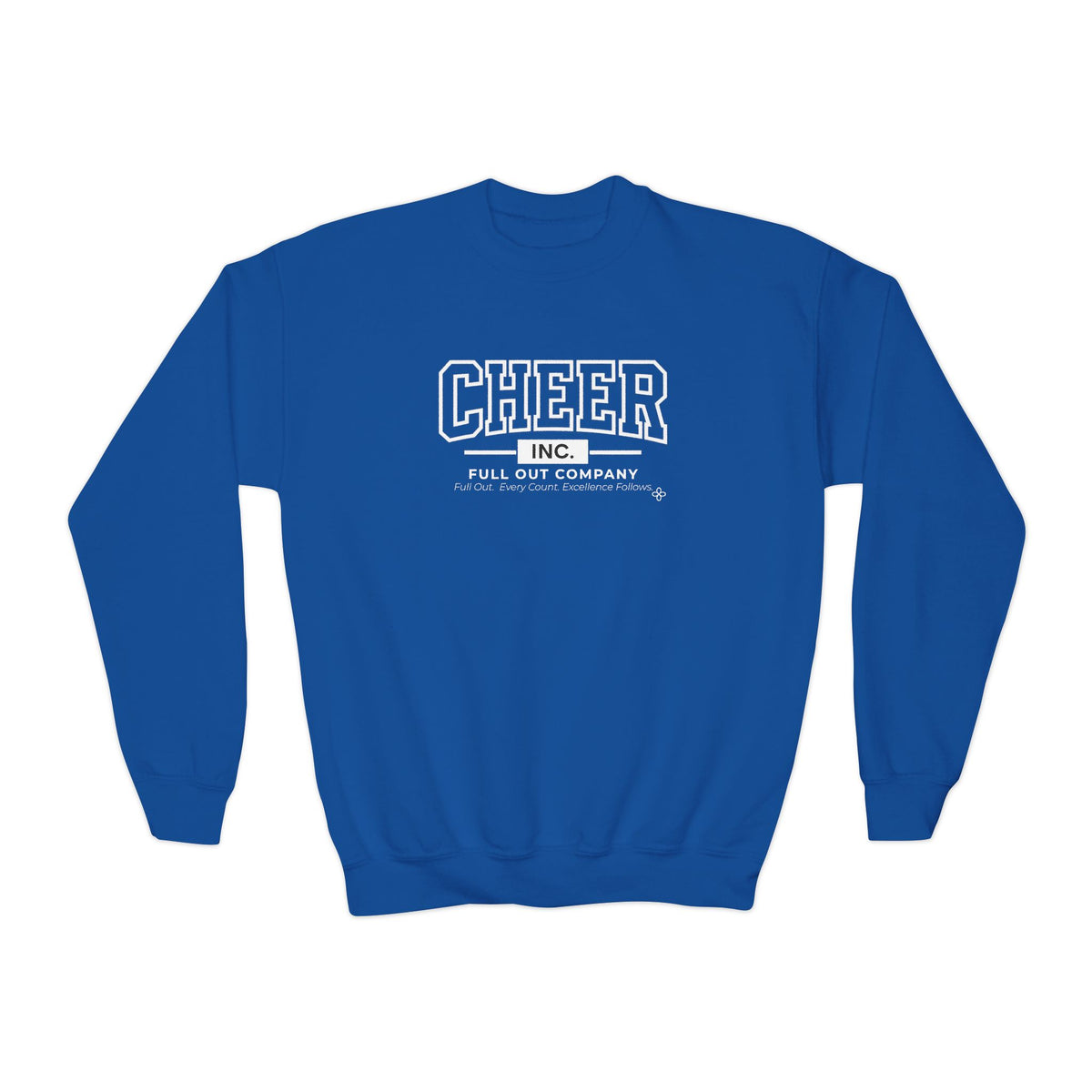 Cheer Inc. Full Out Company Youth Sweatshirt | Full Out, Every Count | Girls Cheer Youth Crewneck