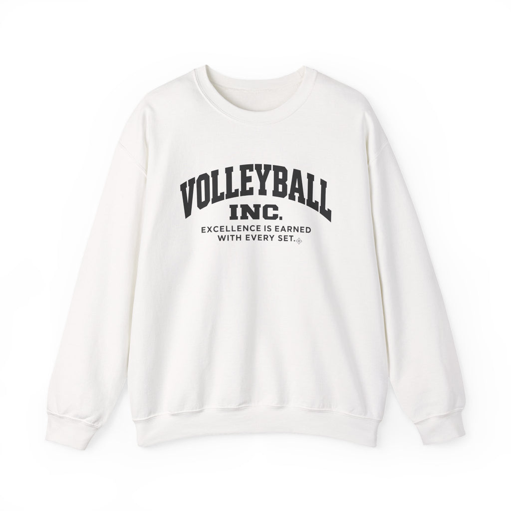Volleyball Inc. Sweatshirt | Excellence Is Earned With Every Set | Volleyball Gildan Crewneck