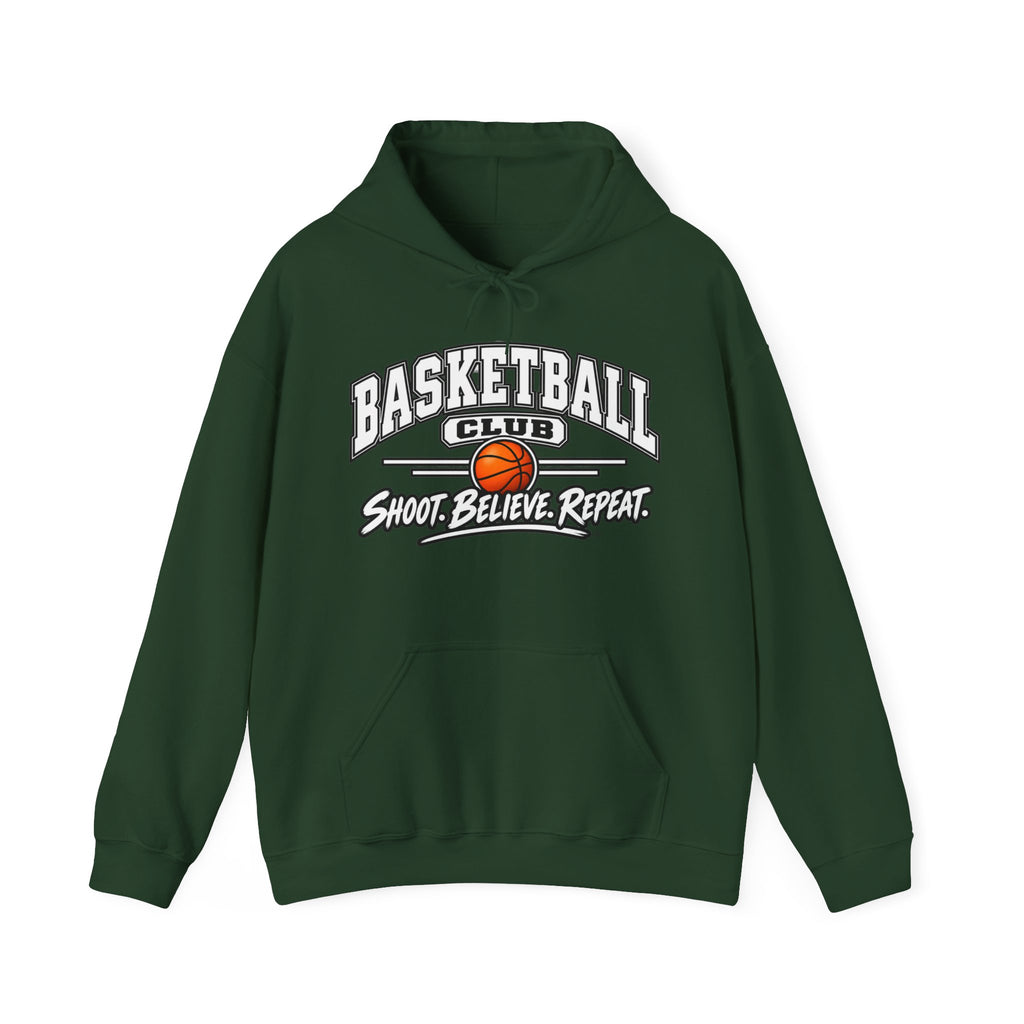 Basketball Club Hoodie | Shoot, Believe, Repeat | Basketball Gildan Hoodie