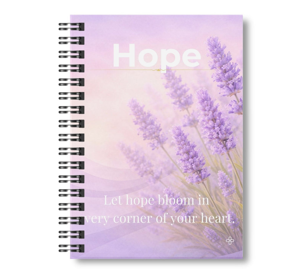 Hope, Inspirational Journal, 6"x9" College Ruled Motivational Blank Notebook, Paperback, Hardcover, Spiral Bound