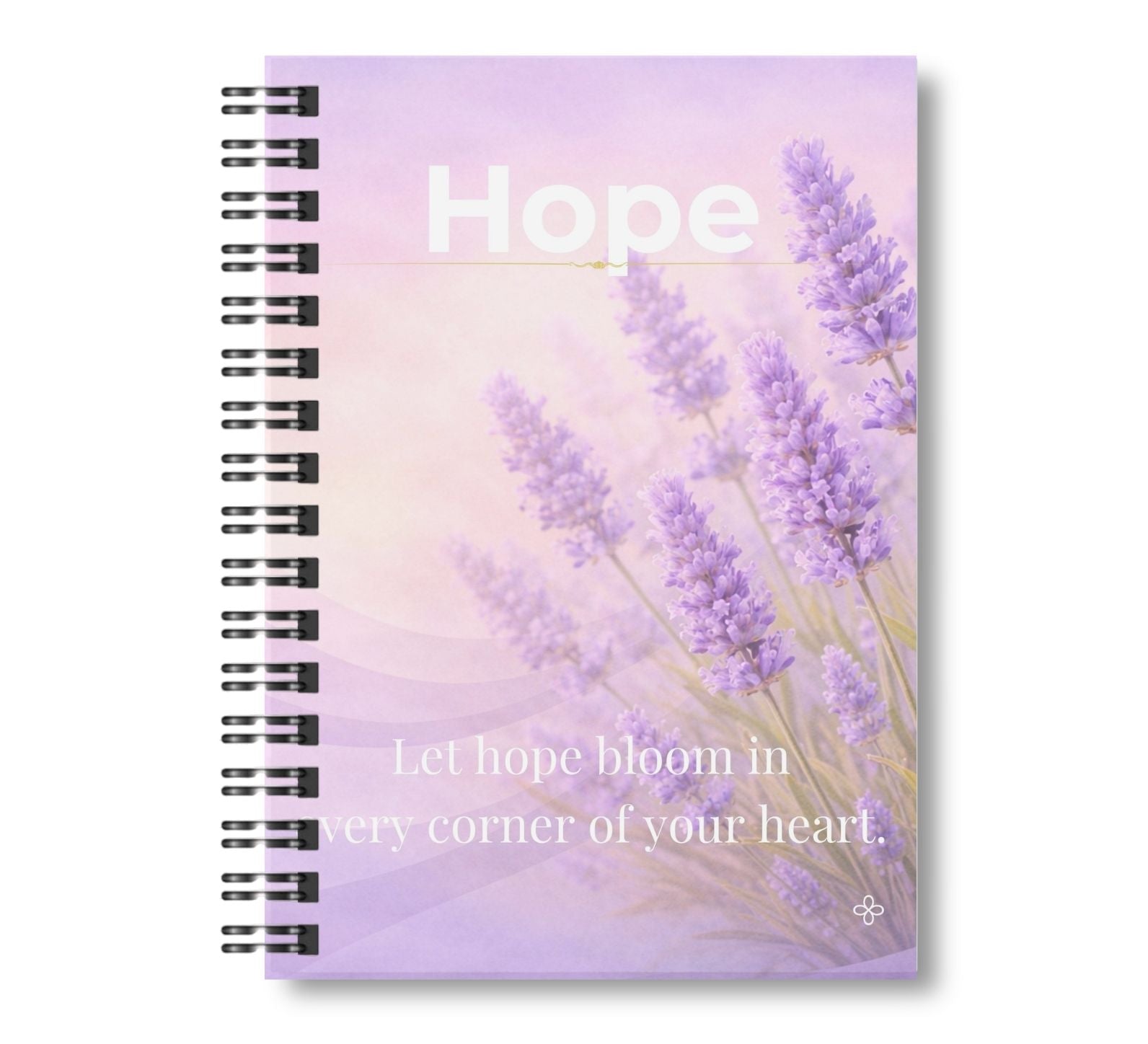 Hope, Inspirational Journal, 6"x9" College Ruled Motivational Blank Notebook, Paperback, Hardcover, Spiral Bound