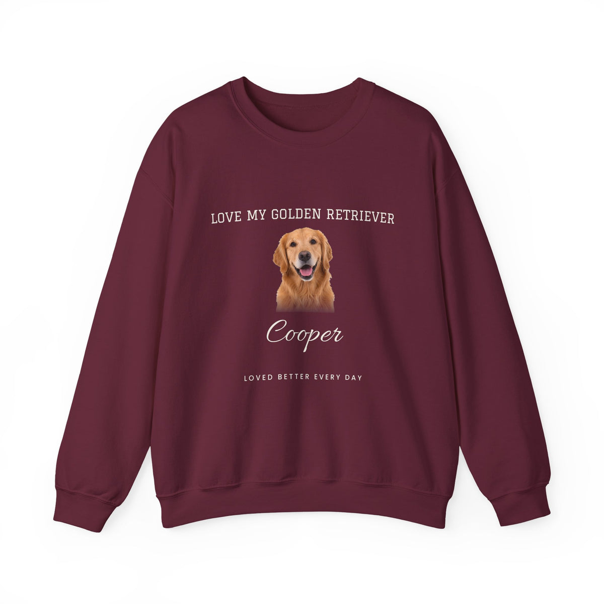 Custom Pet Photo Sweatshirt - Loved Better Every Day | Your Dog or Cat Photo & Name | Love My Pack | Rescue Mama | Gildan Sweatshirt