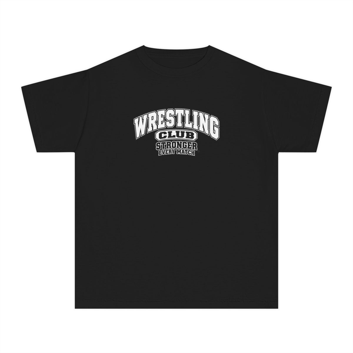 Wrestling Club Youth T-Shirt | Stronger Every Match | Kids Wrestling Comfort Colors Youth Tee
