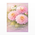 Grace, Inspirational Journal, 6"x9" College Ruled Motivational Blank Notebook, Paperback, Hardback, Spiral Bound